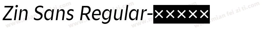Zin Sans Regular字体转换